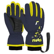 Rękawice narciarskie - Rękawice zimowe dziecięce Reusch Kids 4955 granatowo-żółty - miniaturka - grafika 1
