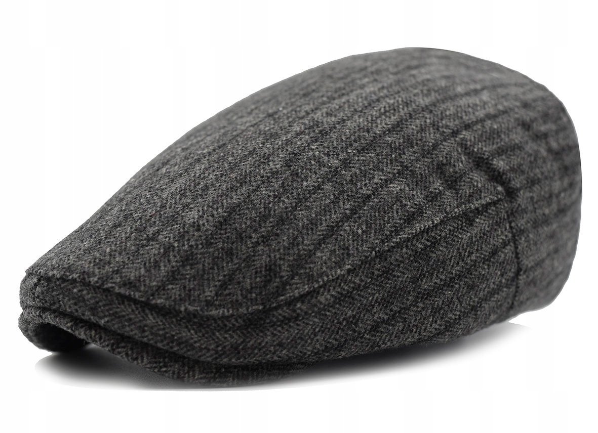 Kaszkiet męski ocieplany ciepła czapka z daszkiem