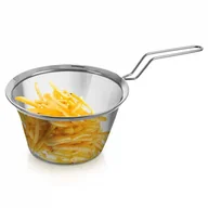 Pozostałe akcesoria kuchenne - Koszyk do smażenia frytek z rączką stalowy 19,5 cm kod: O-124478 - miniaturka - grafika 1