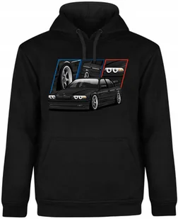 BLUZA MĘSKA Z KAPTUREM MOTORYZACYJNA BMW SERIA 7 M POWER CZARNA R-S A585 - Bluzy męskie - miniaturka - grafika 1