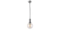 Lampy sufitowe - Lumina Deco Deco NOWOCZESNA LAMPA WISZĄCA PRZEZROCZYSTO-CHROMOWA DORITO D15 DECO - miniaturka - grafika 1