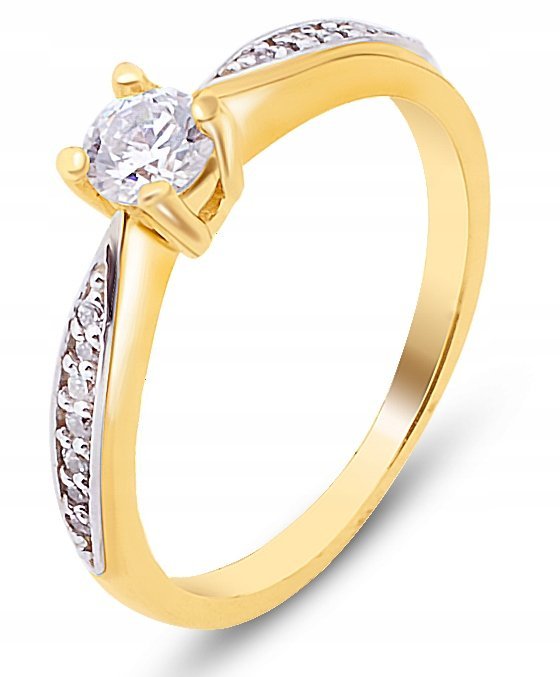 ZŁOTY PIERŚCIONEK ZARĘCZYNOWY ETERNITA 333