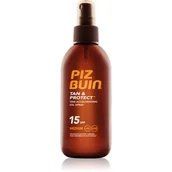 Balsamy i kremy do opalania - Piz Buin Tan & Protect Tan Accelerating Oil Spray SPF15 U) olejek do opalania 150ml - miniaturka - grafika 1