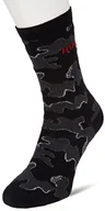 Skarpetki damskie - HUGO Qs Camo Cc męskie skarpety do sneakersów, czarny (Black1), 43-46 EU - miniaturka - grafika 1