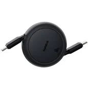 Kable USB - Kabel USB Baseus Free2Pull Mini USB-C do USB-C, 60W, 1, (czarny) - miniaturka - grafika 1