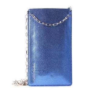 PURO GLAM Chain - Etui uniwersalne do smartfonów z 2 kieszeniami na karty w/gold chain XL (niebieski) PGPCCHAIN2XL - Etui i futerały do telefonów - miniaturka - grafika 2