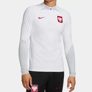 Bluzy sportowe męskie - Nike Polska Drill Top Jr, Bluza, DM9584 100, biały, L - grafika 1