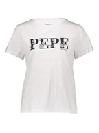 Koszulki i topy damskie - Pepe Jeans Koszulka w kolorze białym - miniaturka - grafika 1