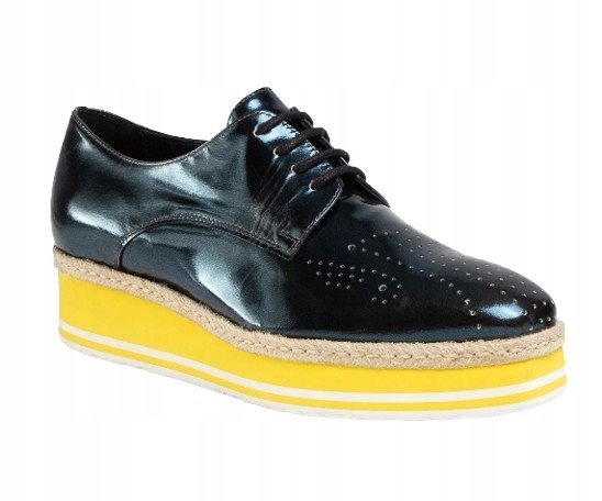 Gino Rossi Półbuty Damskie Granat Skórzane 36 1Stb