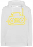 Bluzy męskie - Bluza fajny nadruk żółte RADIO r.3XL - miniaturka - grafika 1