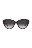 Okulary przeciwsłoneczne - Emporio Armani okulary przeciwsłoneczne damskie kolor czarny - miniaturka - grafika 1