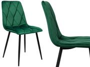 Krzesła - Krzesło aksamitne MADISON ciemnozielone velvet - miniaturka - grafika 1