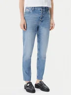 Spodnie damskie - Calvin Klein Jeans Jeansy J20J225148 Niebieski Mom Fit - miniaturka - grafika 1