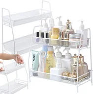 Półki łazienkowe - Półka kuchenna organizer kuchenny stojący dwupoziomowy loft na przyprawy - miniaturka - grafika 1