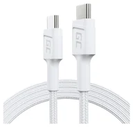 Kable USB - Green Cell PowerStream USB-C Typ C 2m, Power Delivery 60W, Quick Charge 3.0 Biały - miniaturka - grafika 1