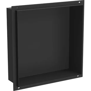 Mexen X-Wall-NR półka wnękowa bez kołnierza 30 x 30 cm, czarna - Półki łazienkowe - miniaturka - grafika 1