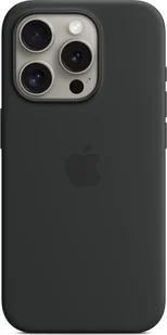 Etui silikonowe z MagSafe do iPhonea 15 Pro - czarne - Etui i futerały do telefonów - miniaturka - grafika 1