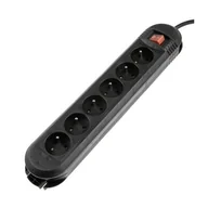 Listwy zasilające - Hama Comfort 6GN 1.5m + włącznik Czarny - miniaturka - grafika 1