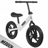 Rowerki biegowe - Biały lekki rowerek biegowy Webben Berry-07 dla dwulatka 12 cali pianka EVA - miniaturka - grafika 1