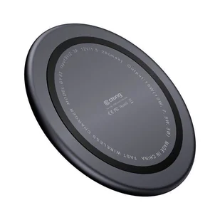 Crong Fast Wireless Charger - Bezprzewodowa ładowarka indukcyjna Qi 15W (Shadow Black) - Ładowarki do telefonów - miniaturka - grafika 5