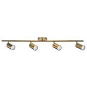 Lampy ścienne - Kinkiet poczwórny złoty sufitowy ścienny Activejet SPECTRA listwa reflektor GU10 do salonu - miniaturka - grafika 1