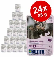 Mokra karma dla kotów - Bozita kawałki w sosie, saszetki, 24 x 85 g - Wołowina - miniaturka - grafika 1