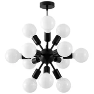 Lampy sufitowe - NOWOCZESNA LAMPA SUFITOWA WISZĄCA CZARNA NOVA W12 - miniaturka - grafika 1