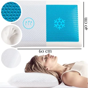 PODUSZKA TERMOPLASTYCZNA CHŁODZĄCA PROFILOWANA DO SPANIA ŻELOWA ORTOPEDYCZN - Poduszki - miniaturka - grafika 1