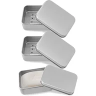 Mydelniczki i dozowniki mydła - 3-częściowa aluminiowa mydelniczka podróżna, wodoodporna, z wyjmowanym ociekaczem, idealna w podróży i do domu - miniaturka - grafika 1