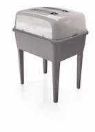 Szklarnie ogrodowe - Szklarnia PROSPERPLAST Respana Planter Set, szary kamienny, 83l - miniaturka - grafika 1