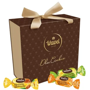 Bombonierka Prezent Cukierki Galaretka Mieszanka Krakowska brąz Wawel 300g - Bombonierki i czekoladki - miniaturka - grafika 1