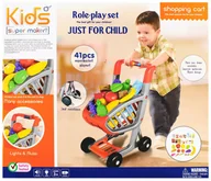 Zabawy w naśladowanie dorosłych - Wózek Supermarket z akcesoriami 482940 Mega Creative - miniaturka - grafika 1