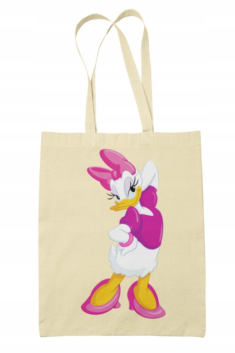 Torba Shopper-materiał-na ramie-myszka miki-daisy