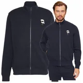 Bluzy damskie - karl lagerfeld bluza meska rozpinana granatowa bez kaptura PREMIUM karl lagerfeld bluza meska rozpinana granatowa bez kaptura PREMIUM r.S - KARL LAGERFELD - miniaturka - grafika 1