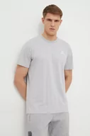 Koszulki męskie - adidas t-shirt bawełniany męski kolor szary wzorzysty - miniaturka - grafika 1