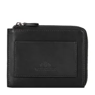 Portfele - Męski portfel ze skóry na zamek czarny - miniaturka - grafika 1