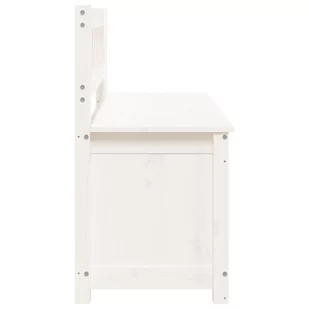 Lumarko Ławka, biała, 110x41x76,5 cm, lite drewno sosnowe - Ławki do przedpokoju - miniaturka - grafika 7