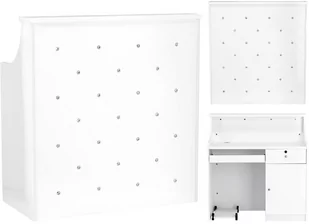Calissimo Recepcja Fryzjerska Kosmetyczna Lakierowana White Diamond REC-E19-RT006-DIA-WHITE - Lady recepcyjne - miniaturka - grafika 1