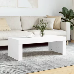 Stolik kawowy, biały 102x50x36 cm, materiał drewnopochodny Lumarko! - Ławy i stoliki kawowe - miniaturka - grafika 1