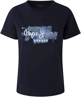 Koszulki i topy damskie - Pepe Jeans Koszulka damska Goldie, Niebieski (Dulwich), S - grafika 1