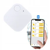 Pozostałe akcesoria do telefonów - LOKALIZATOR BLUETOOTH Kluczy Dziecka Przedmiotów TELEFON iPhone Biały - miniaturka - grafika 1