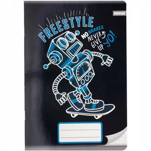 Zeszyt w kratkę A5 32 kartki mix wzorów dla chłopca zeszyt bmx zeszyt robot - Zeszyty szkolne - miniaturka - grafika 1