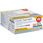 Glukometry i akcesoria dla diabetyków - Pic Solution Insulin Syringes, strzykawka insulinowa 0,3 ml z igłą 31G (0,25 mm) x 8 mm, 100 sztuk - miniaturka - grafika 1