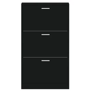 Lumarko Szafa na buty, czarna, 59x17x108 cm, materiał drewnopochodny - Szafki na buty - miniaturka - grafika 7