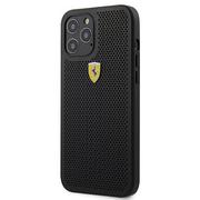 Etui i futerały do telefonów - Ferrari FESPEHCP12LBK iPhone 12 6,7" Pro Max czarny/black hardcase On Track Perforated - miniaturka - grafika 1