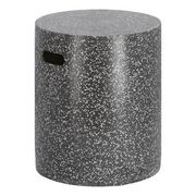 Stoły ogrodowe - Czarny betonowy stolik Kave Home Jenell, ⌀ 35 cm - miniaturka - grafika 1