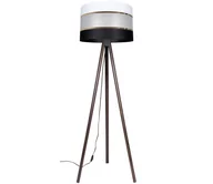 Lampy stojące - Lampa podłogowa CORAL 1xE27/60W/230V brązowy/czarny/biały/złoty - miniaturka - grafika 1