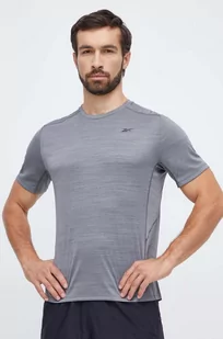 Reebok t-shirt treningowy Motionfresh Athlete kolor szary melanżowy - Koszulki męskie - miniaturka - grafika 1