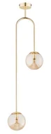 Lampy sufitowe - Vector lampa wisząca 2xE14 złota/bursztynowy 62449 - miniaturka - grafika 1
