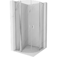 Kabiny prysznicowe - Mexen Mist L kabina prysznicowa półokrągła uchylna 90 x 90 cm, transparent, chrom - 8A32L-090-090-01-00 - miniaturka - grafika 1